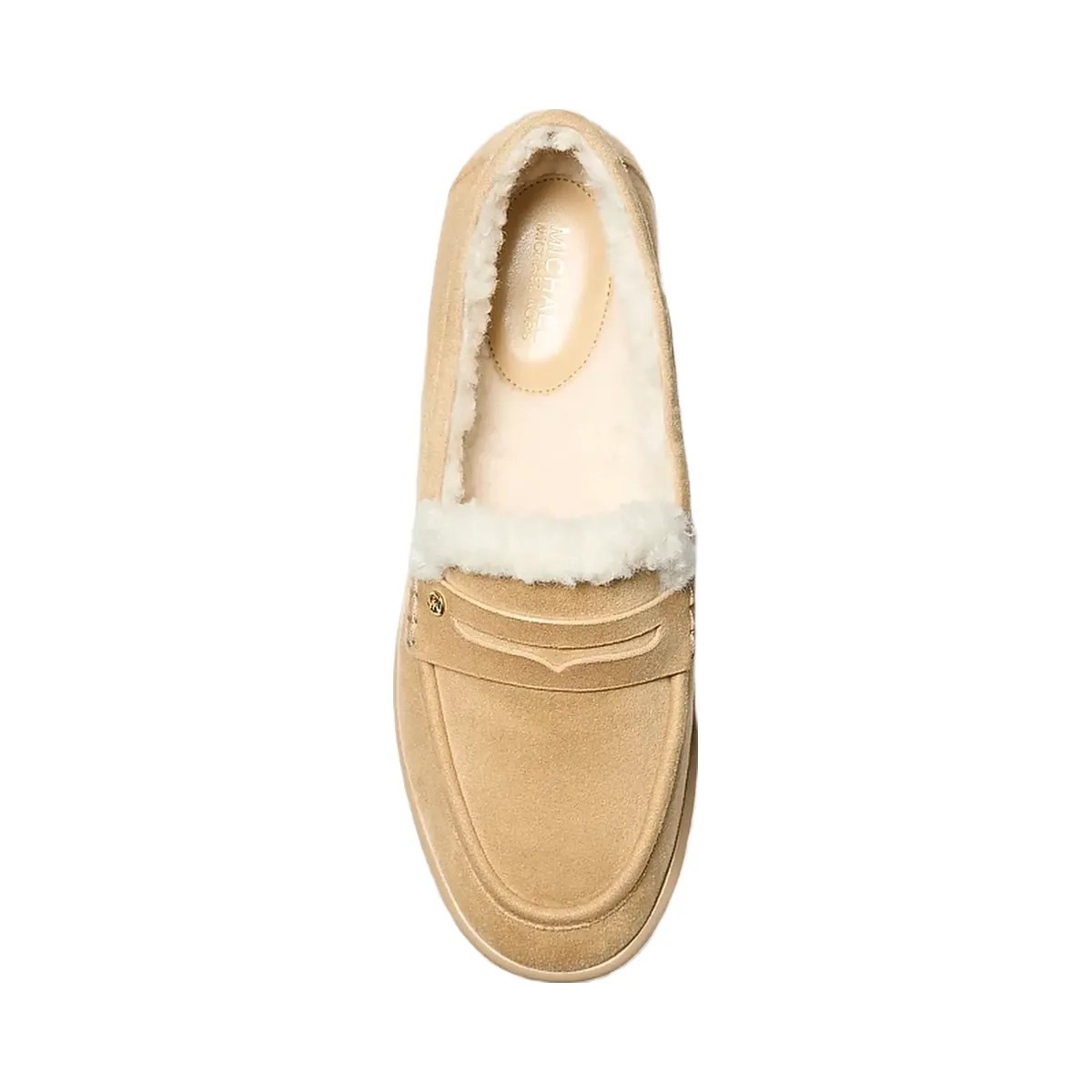 Michael Kors Bree Faux Shearling Trim Loafer Camel - HypeFly India View 3