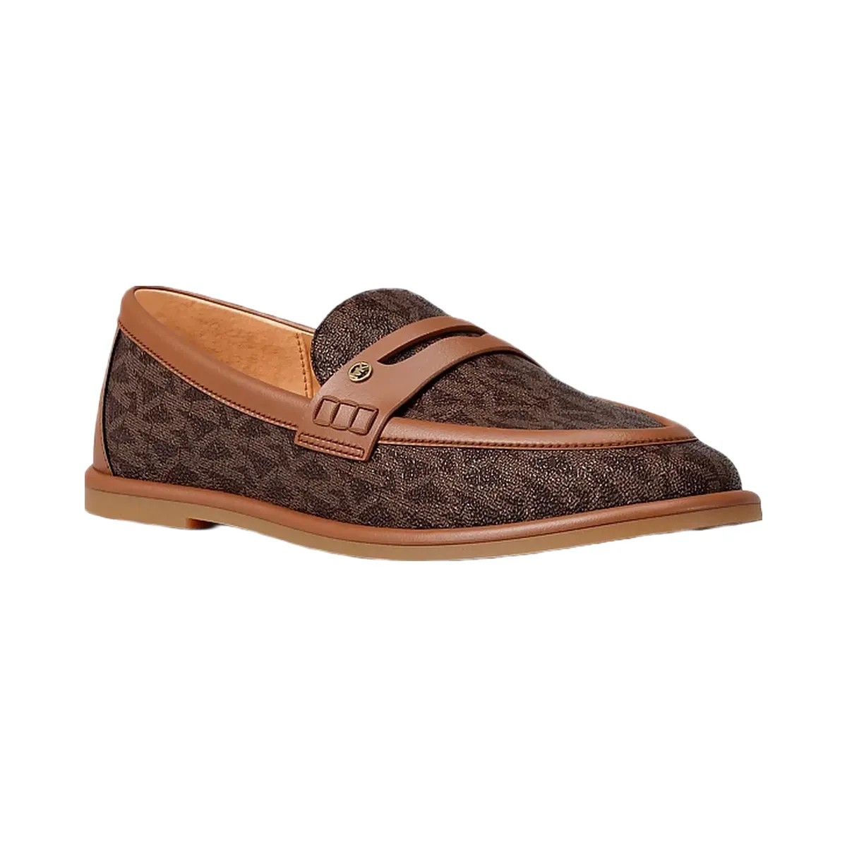 Michael Kors Bree Signature Logo Loafer Brown Multi - HypeFly India View 1