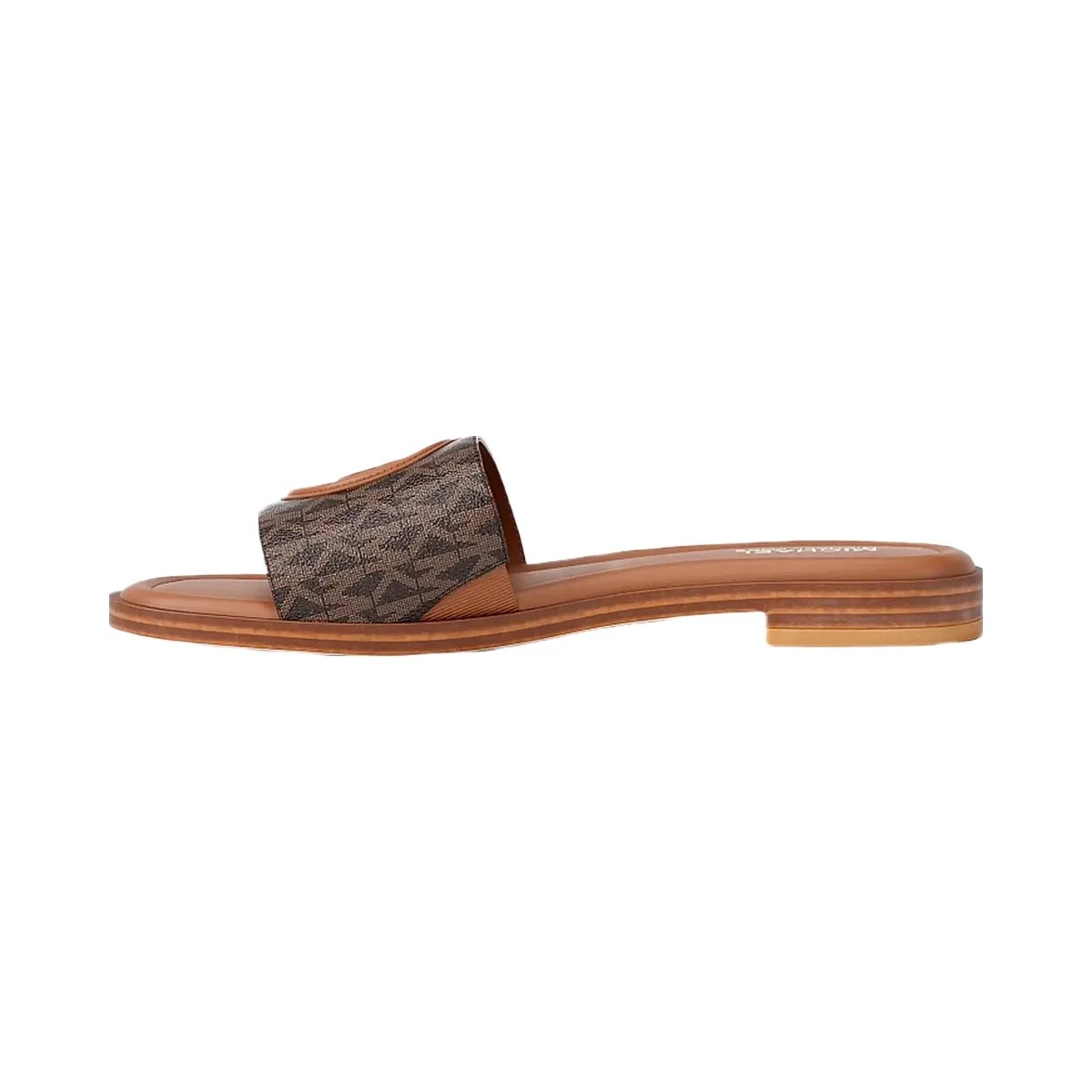Michael Kors Carissa Signature Logo Slide Sandal Brown Multi - HypeFly India View 3
