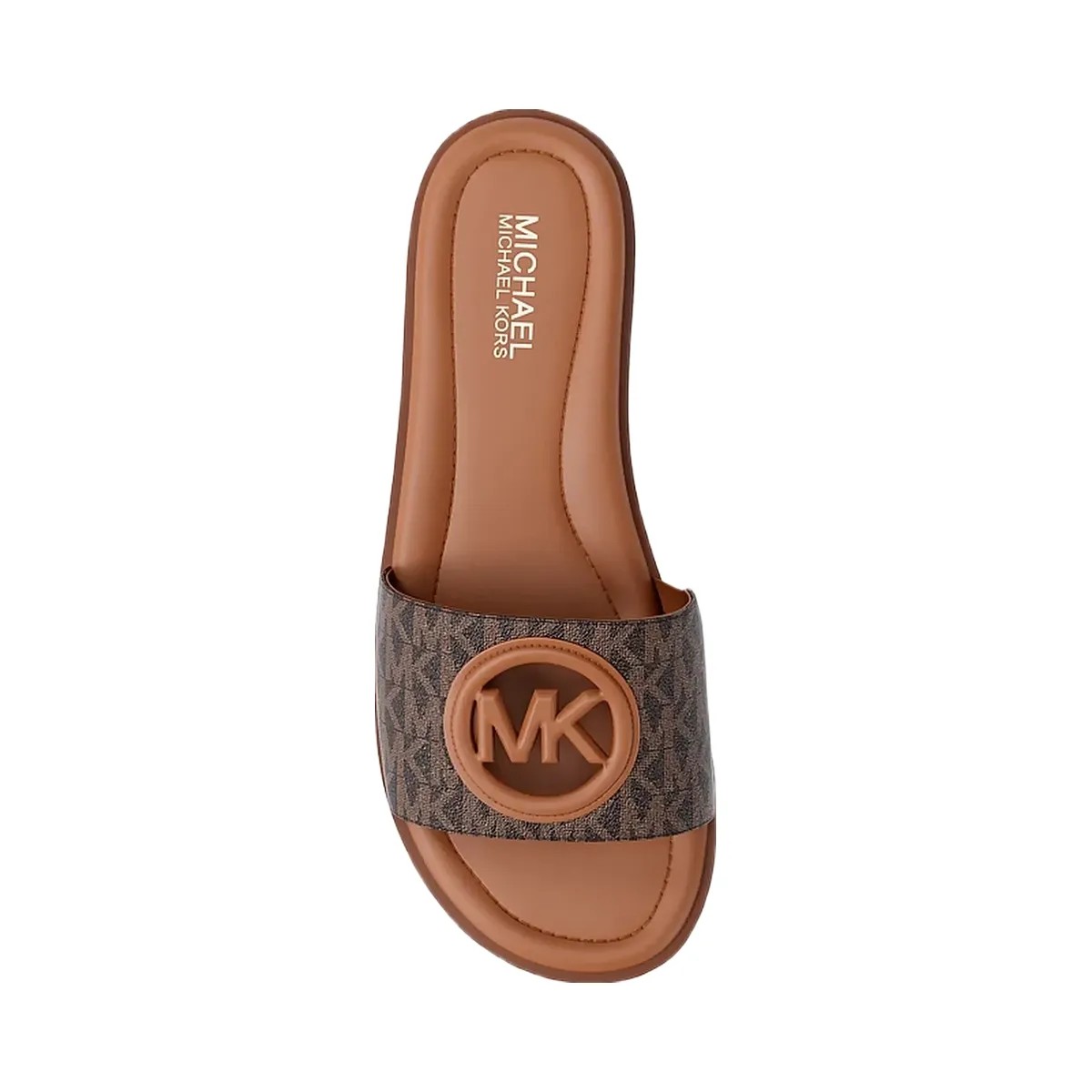 Michael Kors Carissa Signature Logo Slide Sandal Brown Multi - HypeFly India View 5