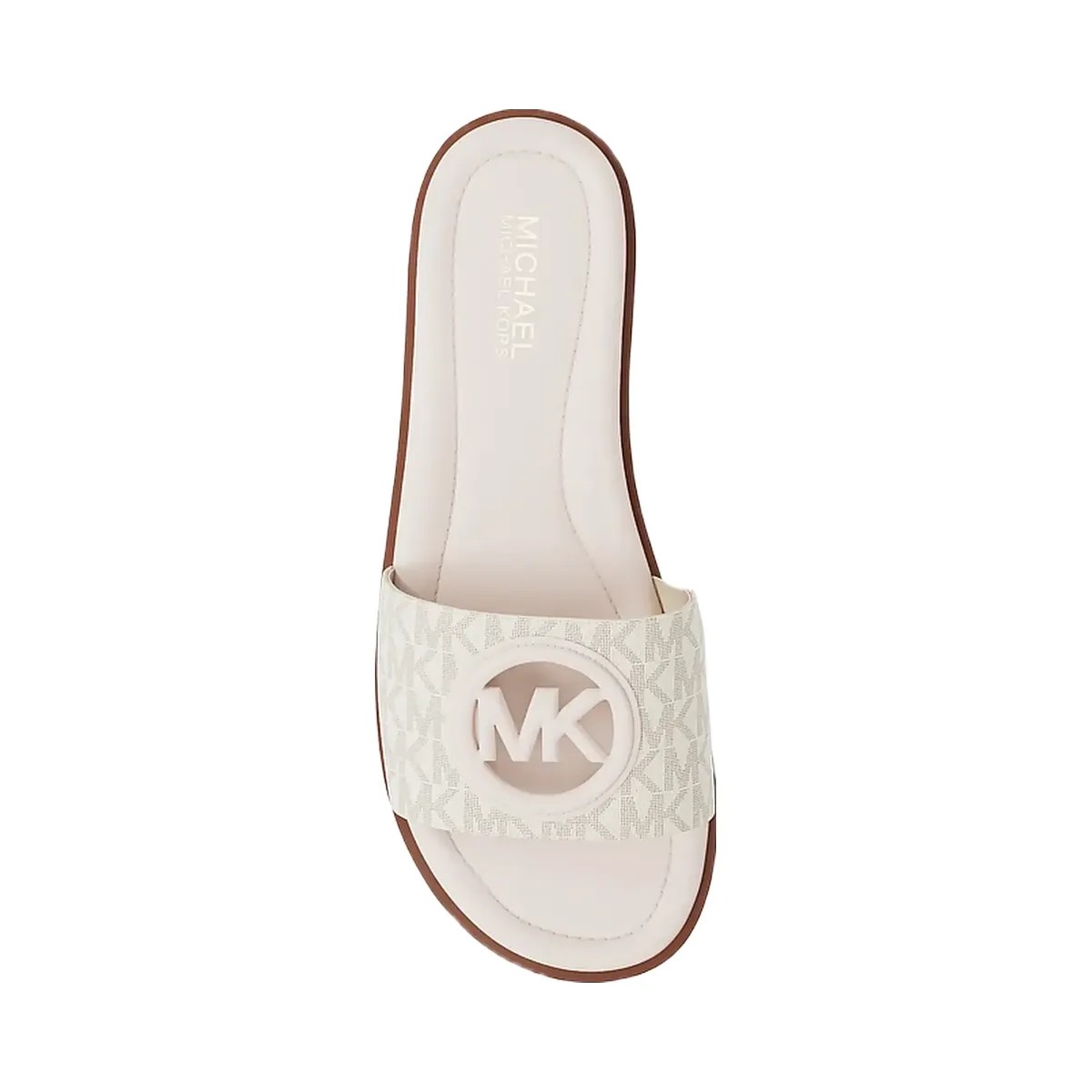 Michael Kors Carissa Signature Logo Slide Sandal Vanilla Combo - HypeFly India View 5