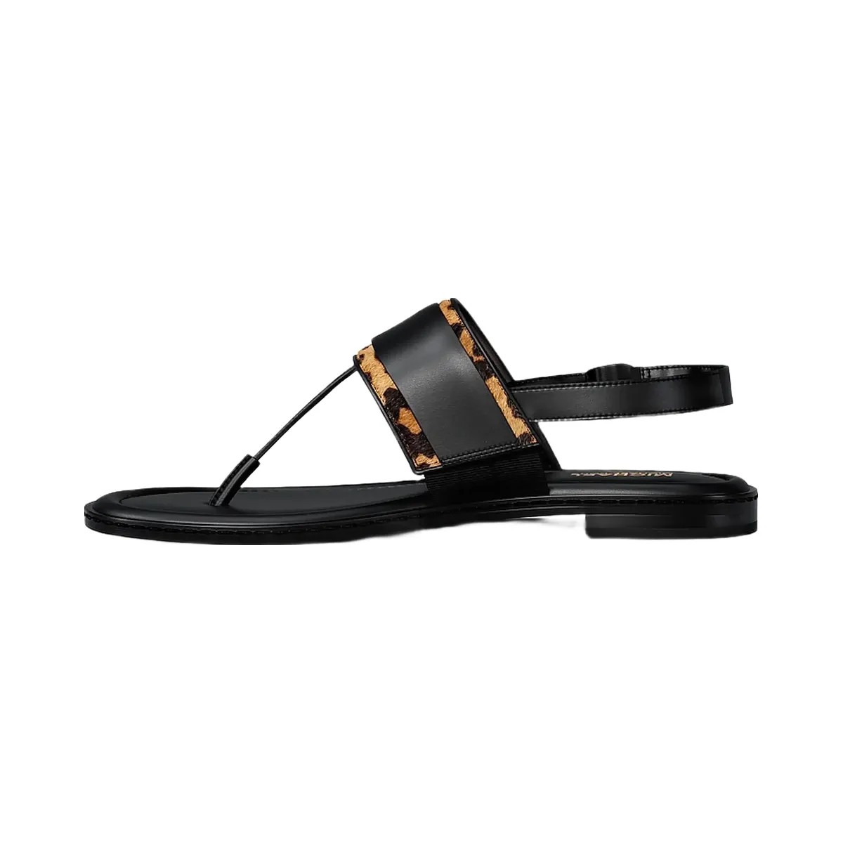 Michael Kors Carmen Cheetah Print Calf Hair Thong Sandal Dk Camel Mlt - HypeFly India View 3