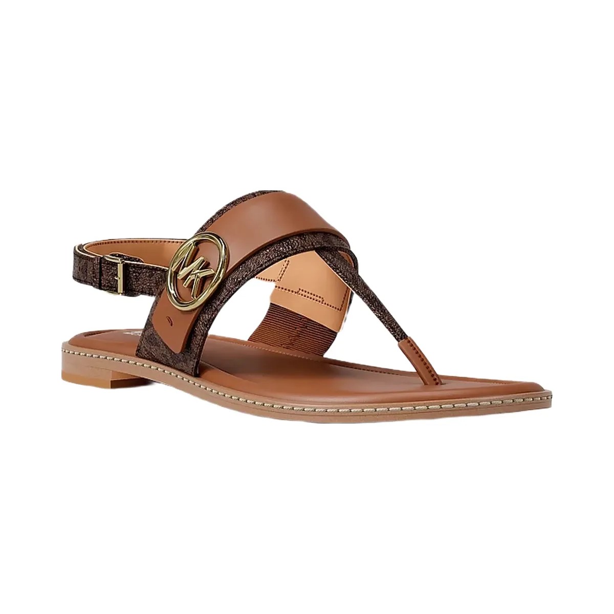 Michael Kors Carmen Signature Logo Sandal Brown - HypeFly India View 1