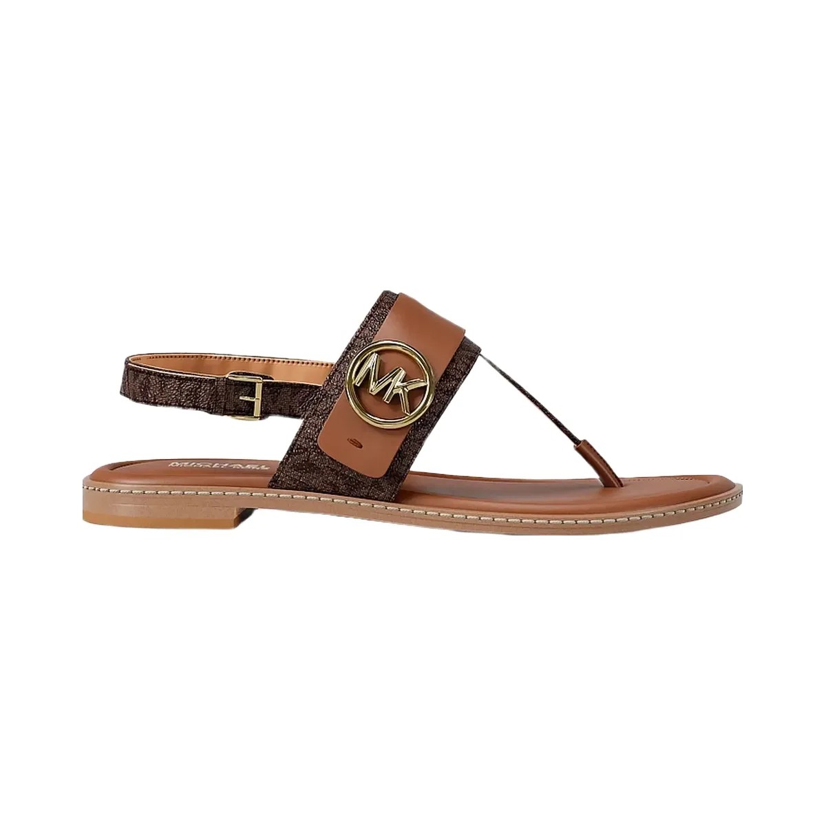 Michael Kors Carmen Signature Logo Sandal Brown - HypeFly India View 2