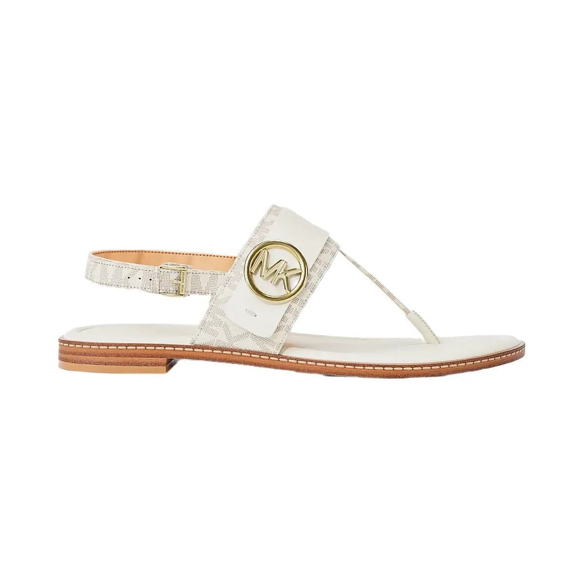 Michael Kors Carmen Signature Logo Thong Sandal Vanilla - HypeFly India View 2