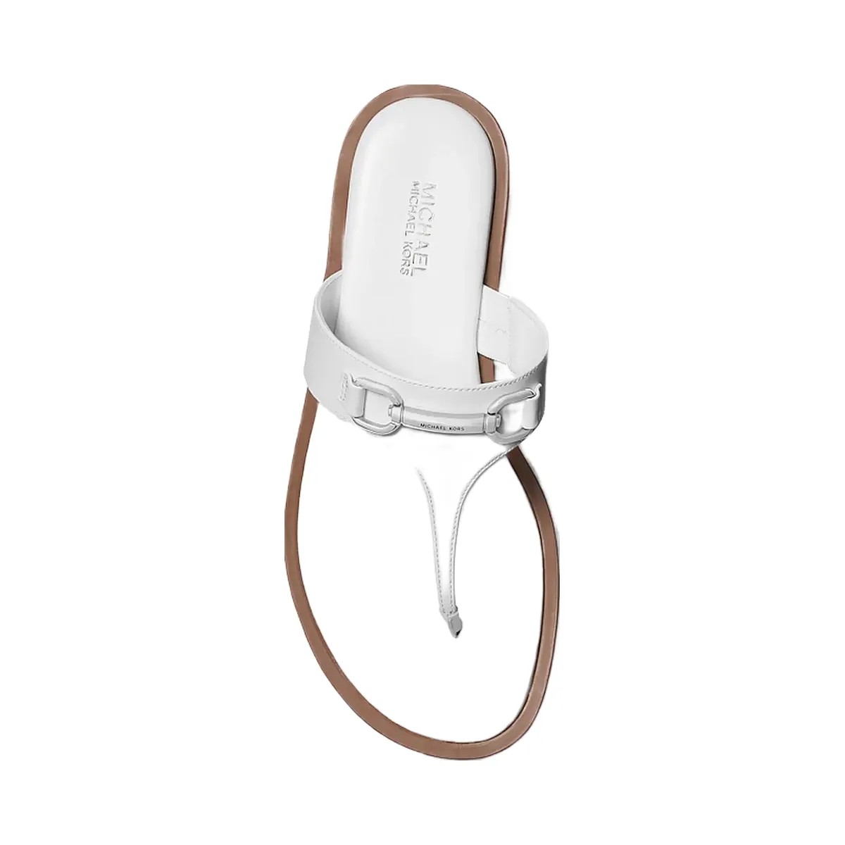 Michael Kors Carson Leather Sandal Optic White - HypeFly India View 3