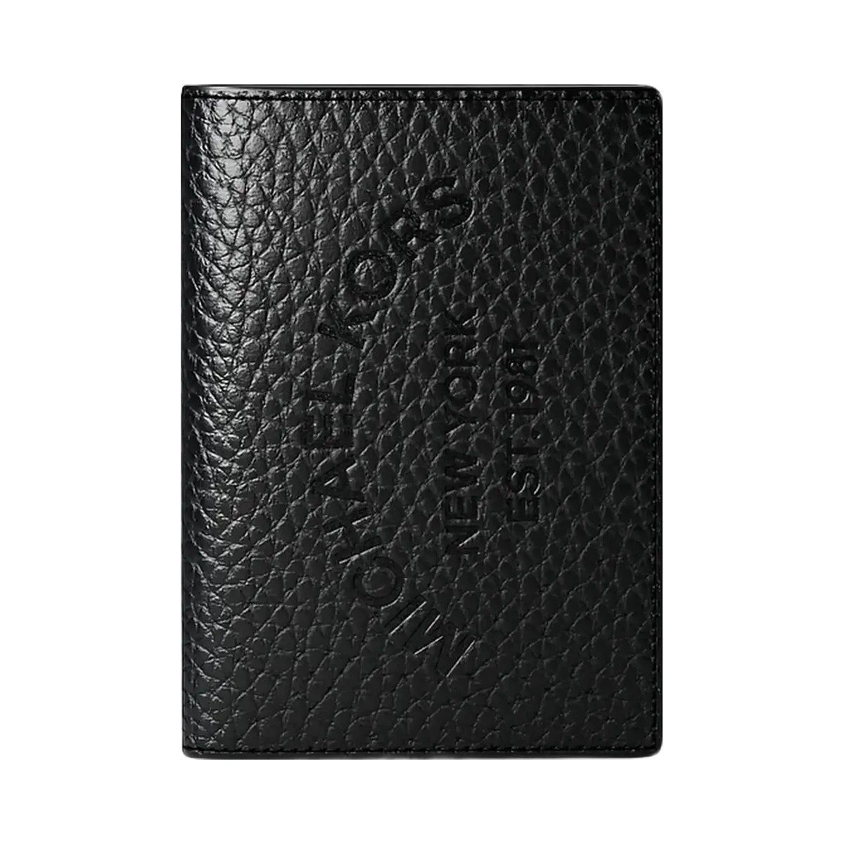 Michael Kors Cooper Pebbled Leather Bi-Fold Card Case Black - HypeFly India View 1