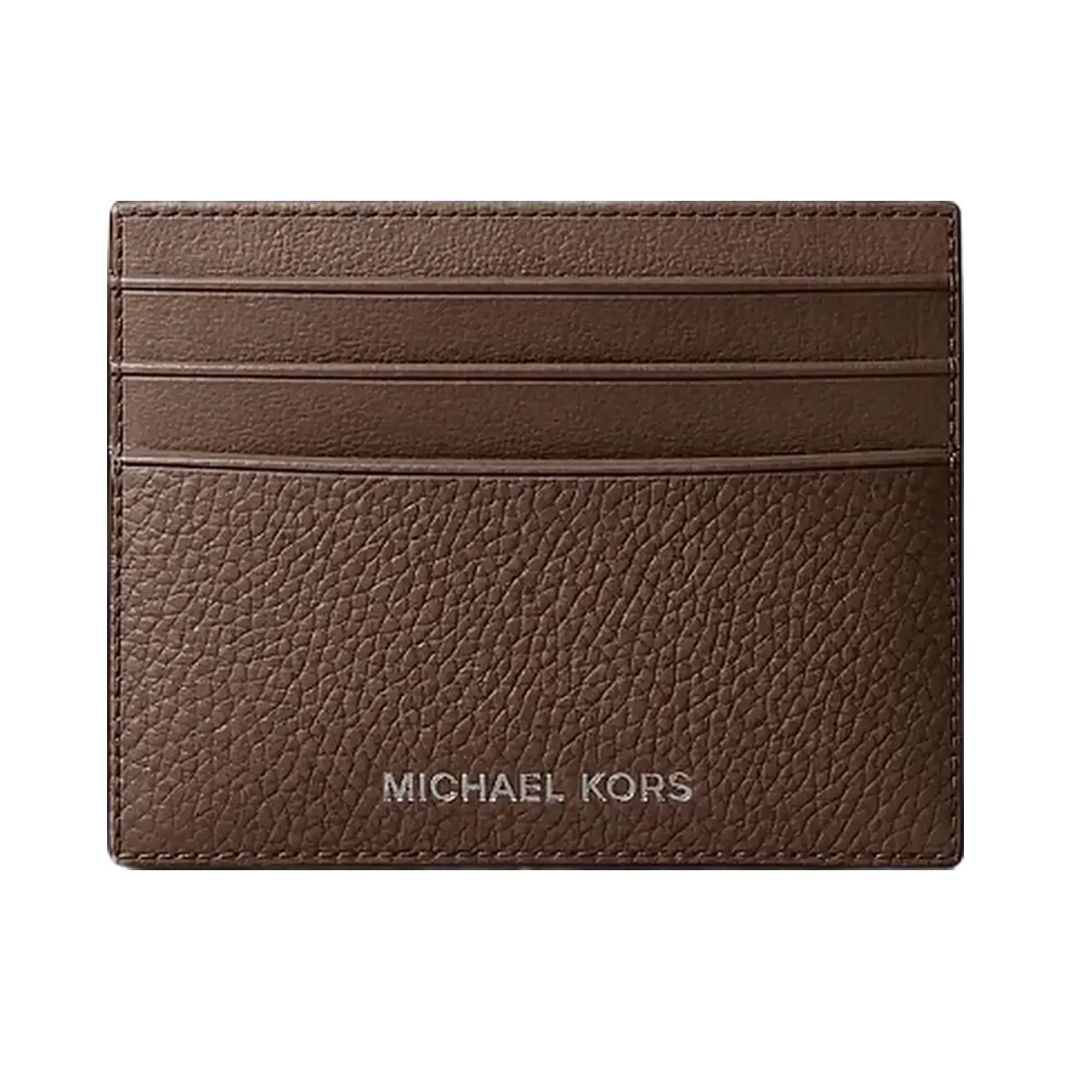 Michael Kors Cooper Pebbled Leather Card Case Nutmeg - HypeFly India View 1