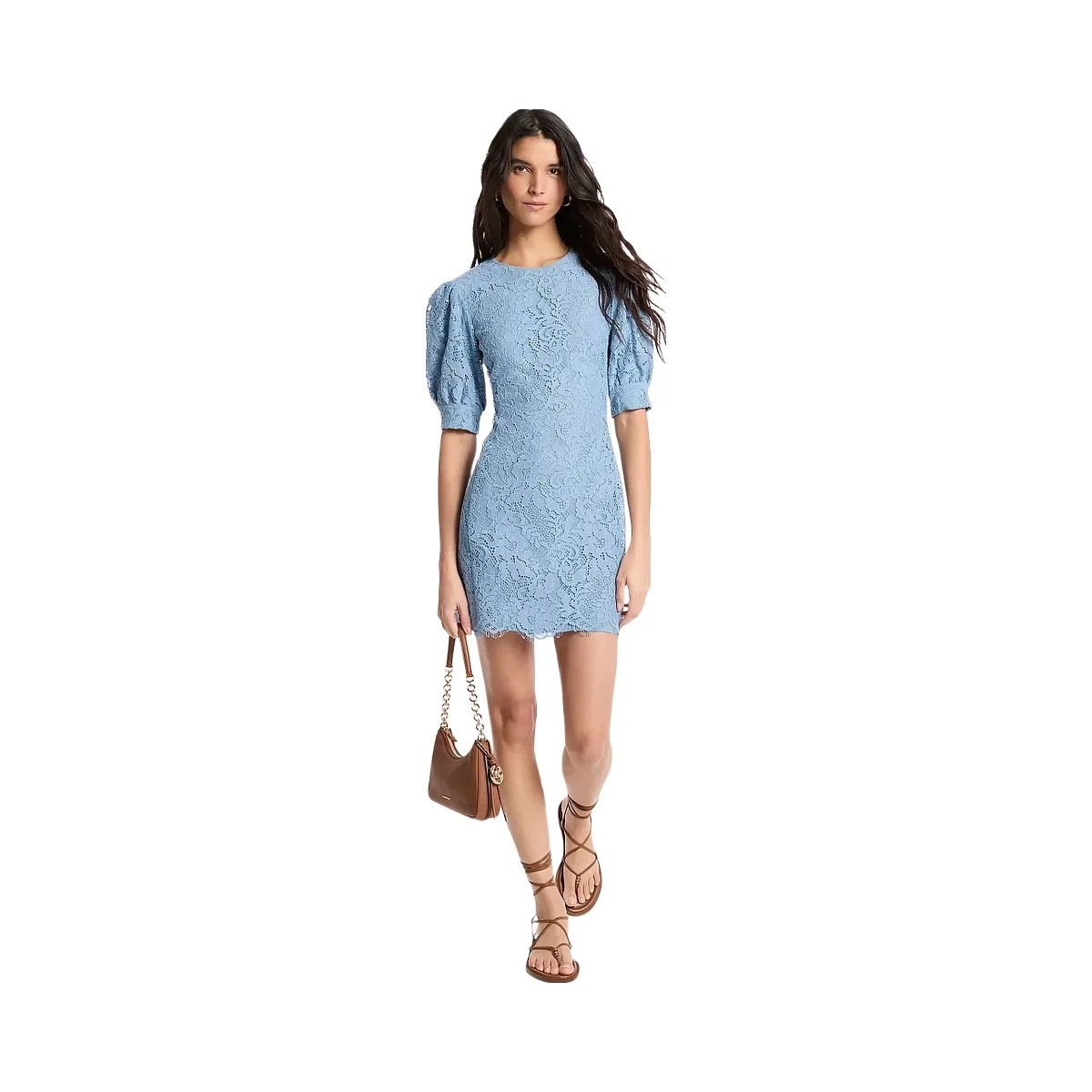 Michael Kors Corded Floral Lace Dress Chambray - HypeFly India View 1
