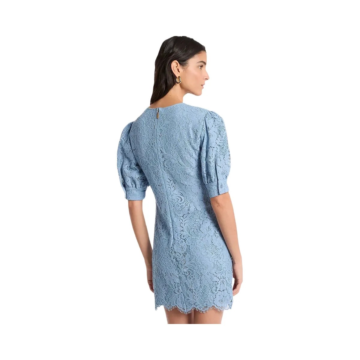 Michael Kors Corded Floral Lace Dress Chambray - HypeFly India View 2