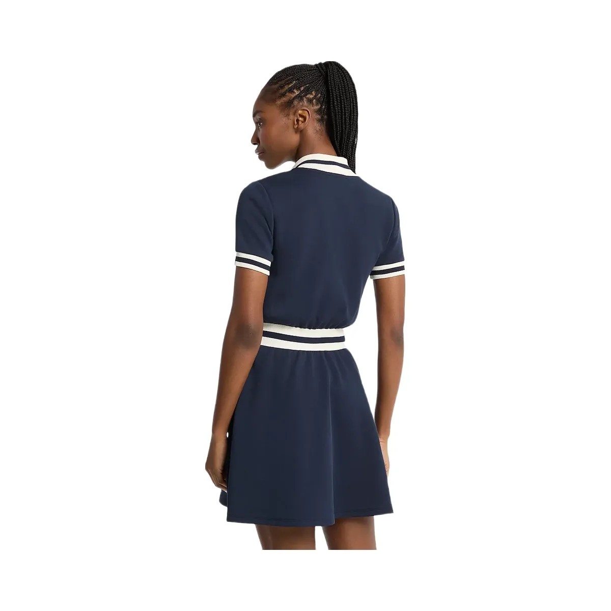 Michael Kors Cotton Blend Zip-Up Mini Dress Midnightblue - HypeFly India View 2
