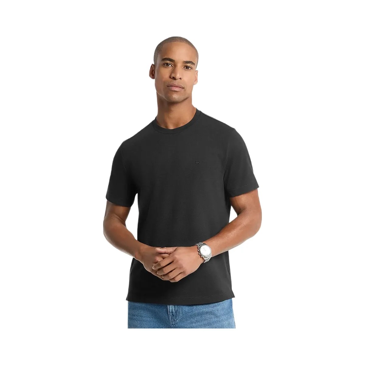 Michael Kors Cotton Piqué T-Shirt Black - HypeFly India View 1
