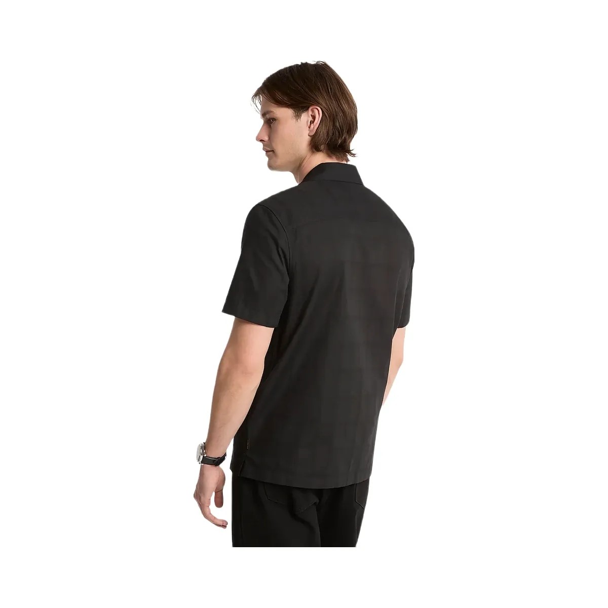 Michael Kors Cotton Short-Sleeve Shirt Black - HypeFly India View 2