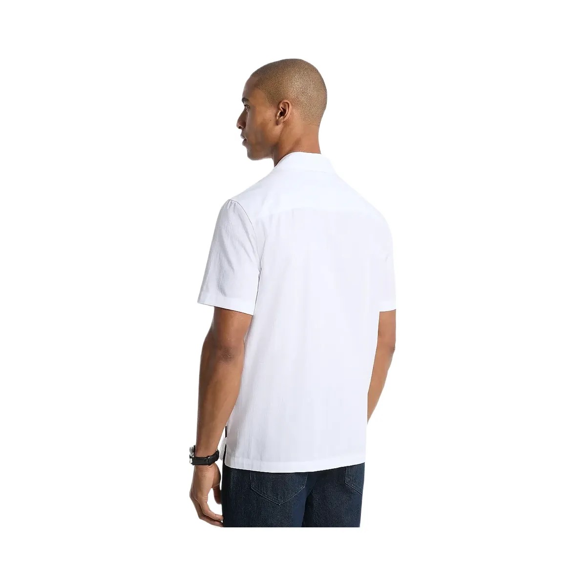 Michael Kors Cotton Short-Sleeve Shirt White - HypeFly India View 2