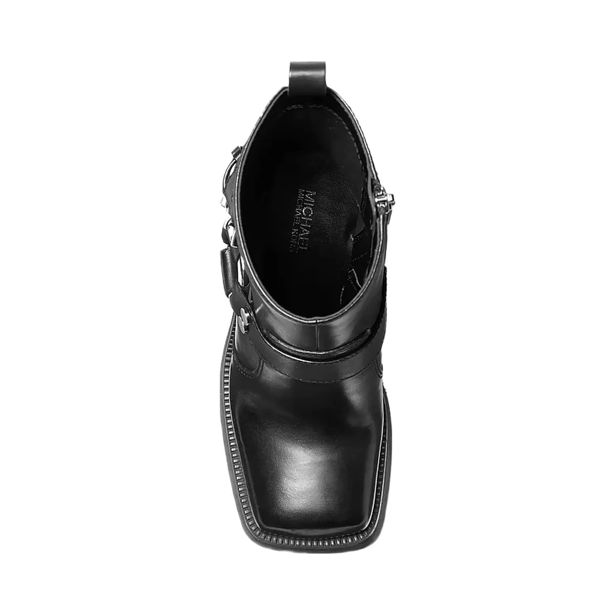 Michael Kors Crosby Leather Platform Moto Boot Black - HypeFly India View 5