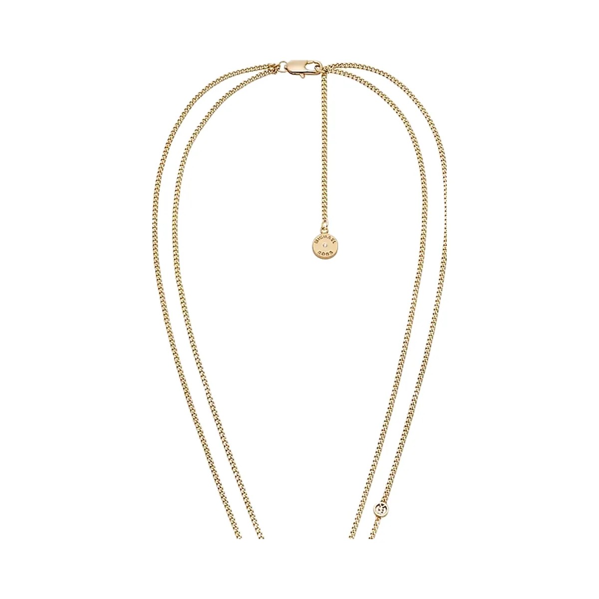 Michael Kors Cubic Zirconia Double Layered Necklace Gold - HypeFly India View 1