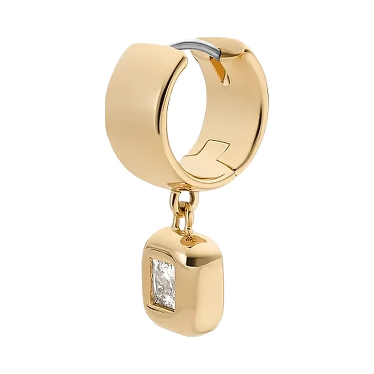 Michael Kors Cubic Zirconia Huggie Earrings Gold - HypeFly India View 1