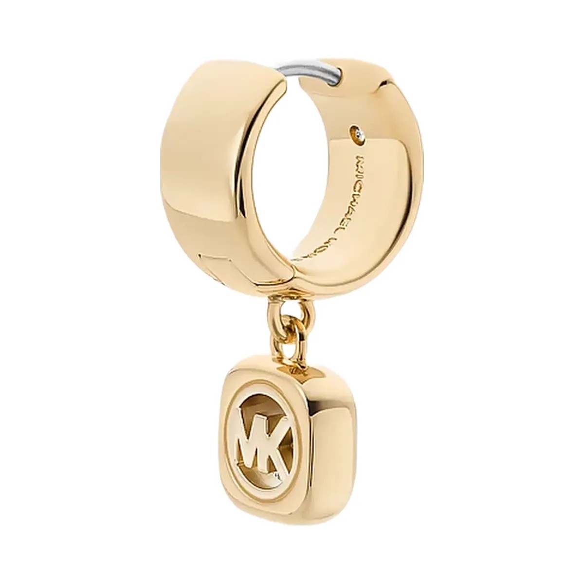 Michael Kors Cubic Zirconia Huggie Earrings Gold - HypeFly India View 2