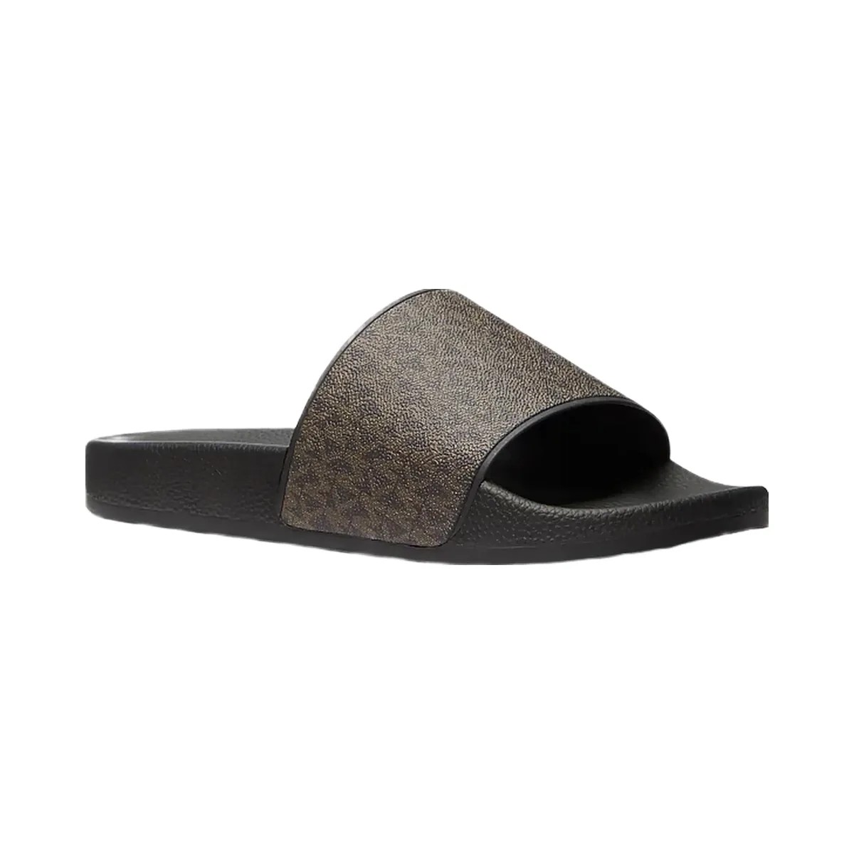 Michael Kors Dawson Signature Logo Slide Sandal Brown/Blk - HypeFly India View 1