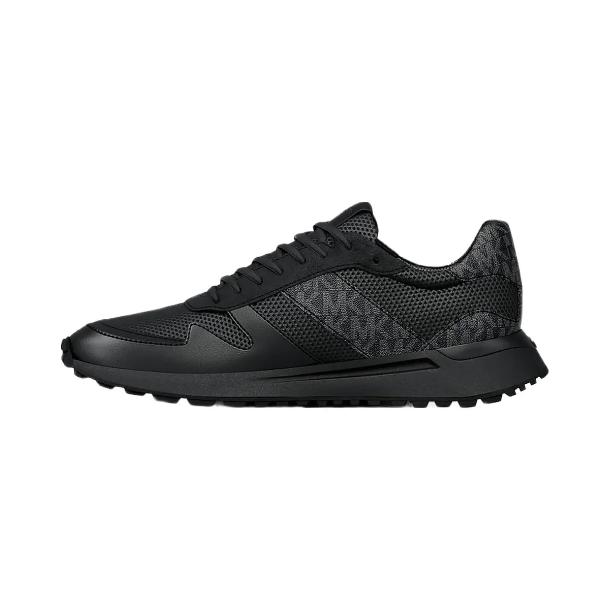 Michael Kors Dax Mixed-Media Trainer Black - HypeFly India View 3