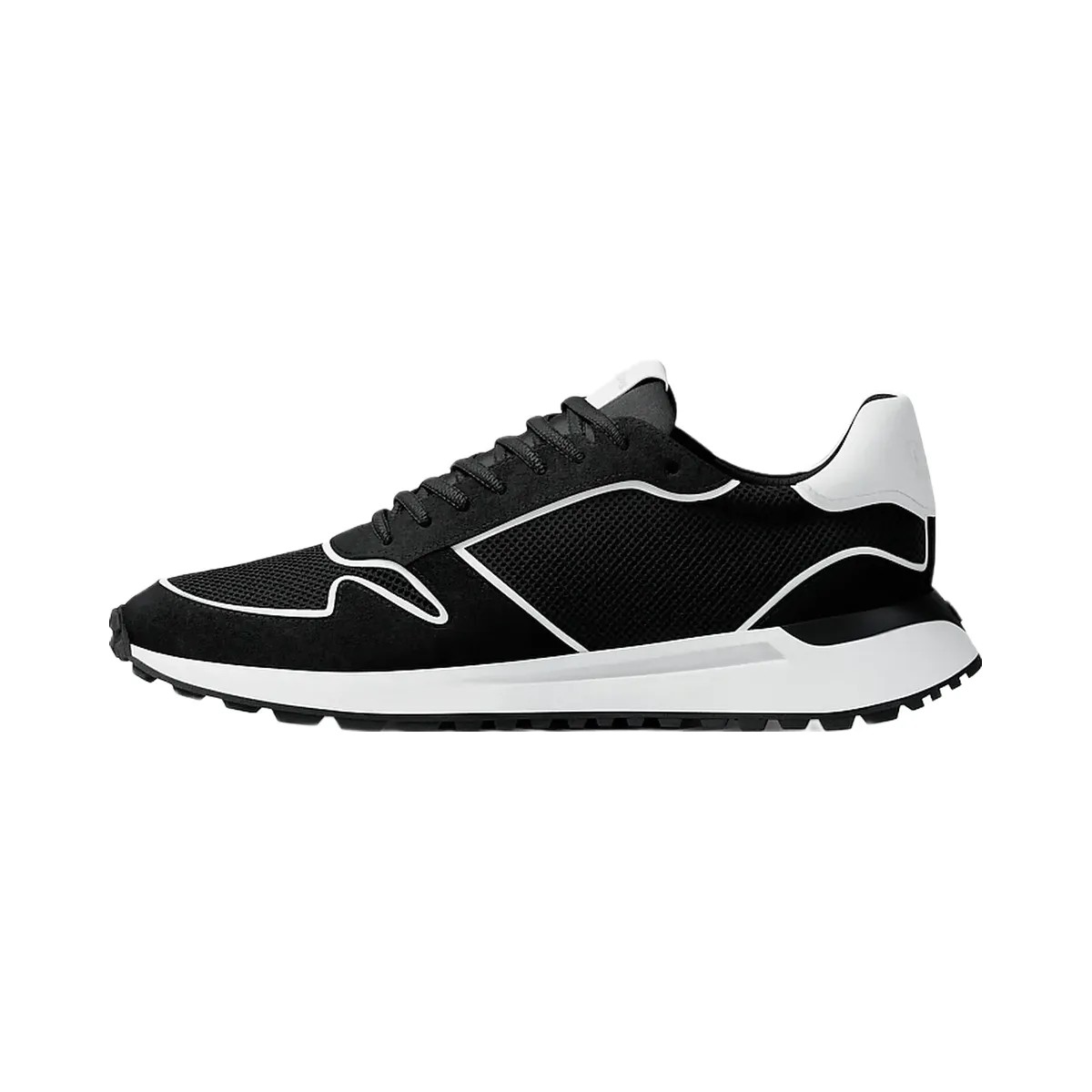 Michael Kors Dax Mixed-Media Trainer Black - HypeFly India View 3