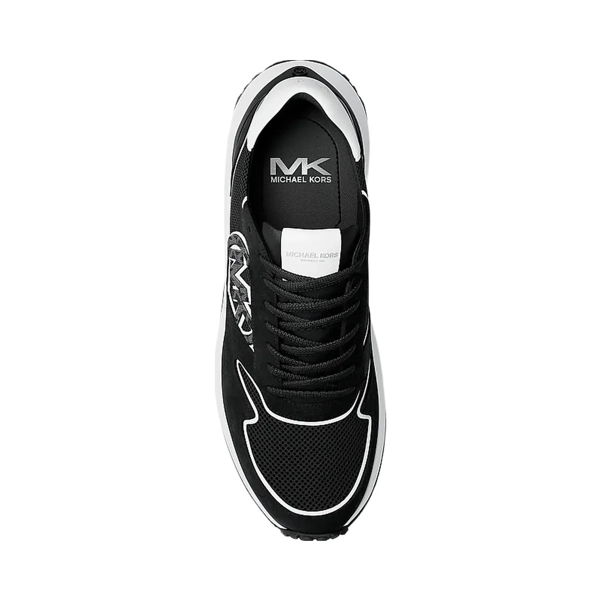 Michael Kors Dax Mixed-Media Trainer Black - HypeFly India View 5