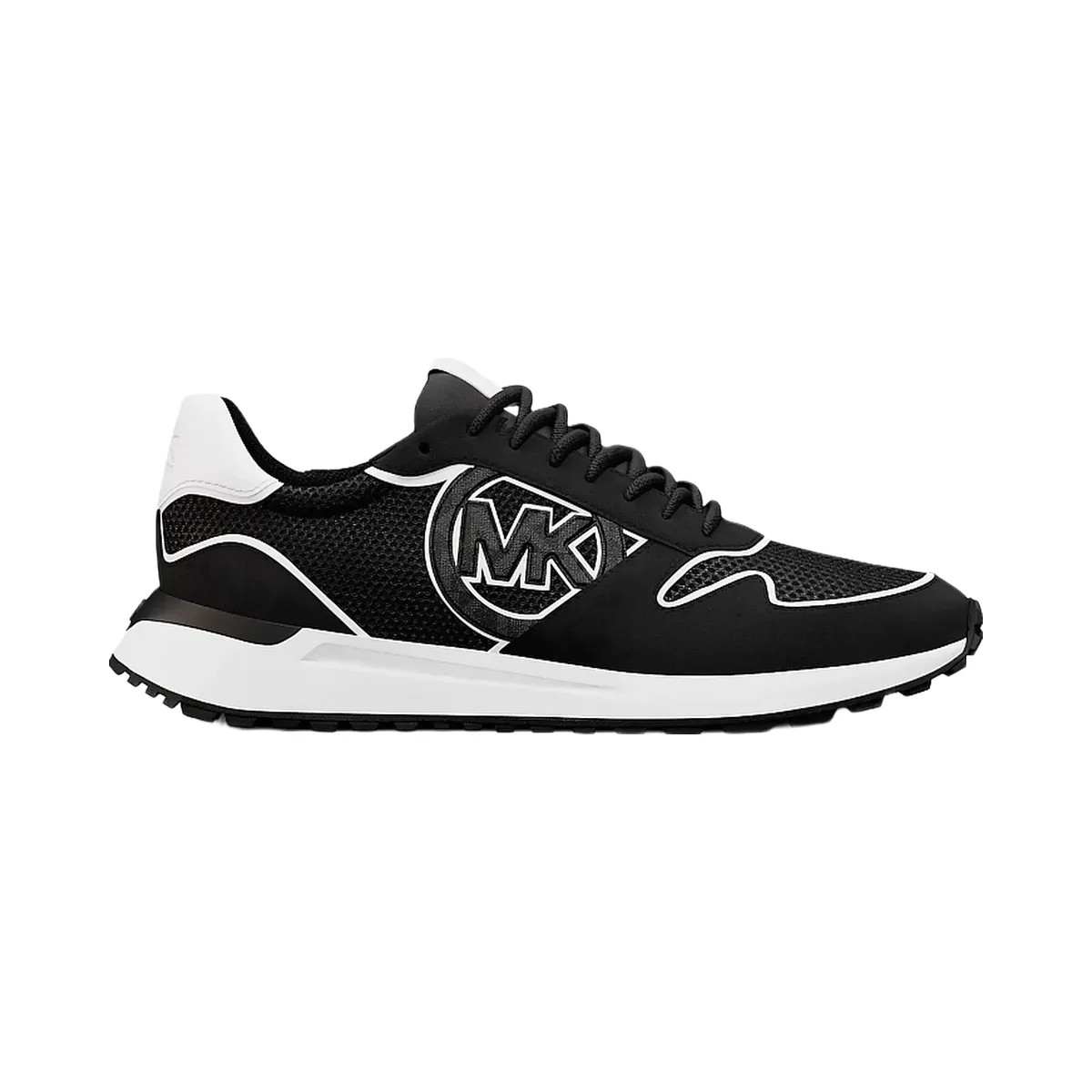 Michael Kors Dax Mixed-Media Trainer Black - HypeFly India View 2