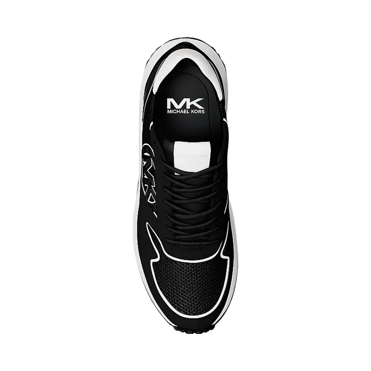 Michael Kors Dax Mixed-Media Trainer Black - HypeFly India View 5