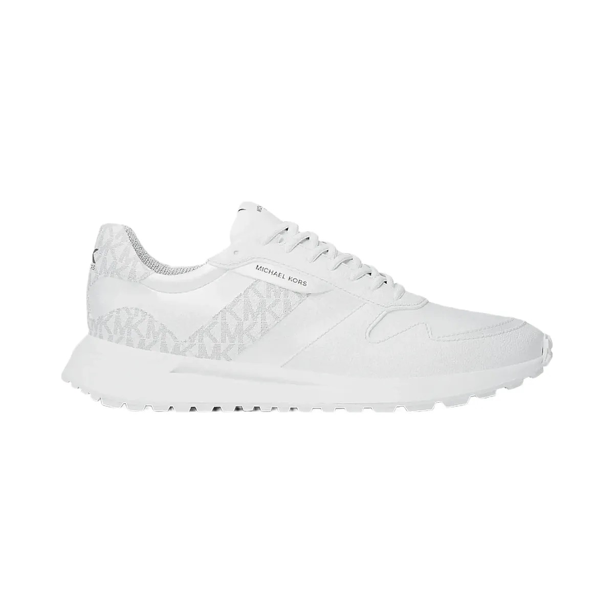 Michael Kors Dax Mixed-Media Trainer Bright Wht - HypeFly India View 2