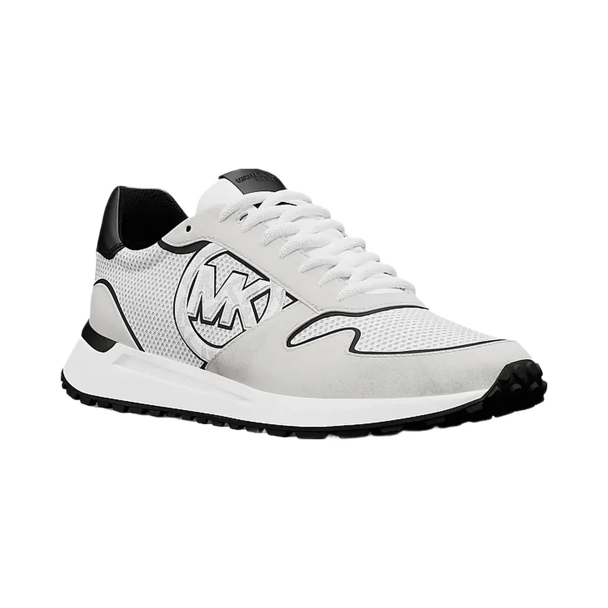Michael Kors Dax Mixed-Media Trainer Bright Wht - HypeFly India View 1