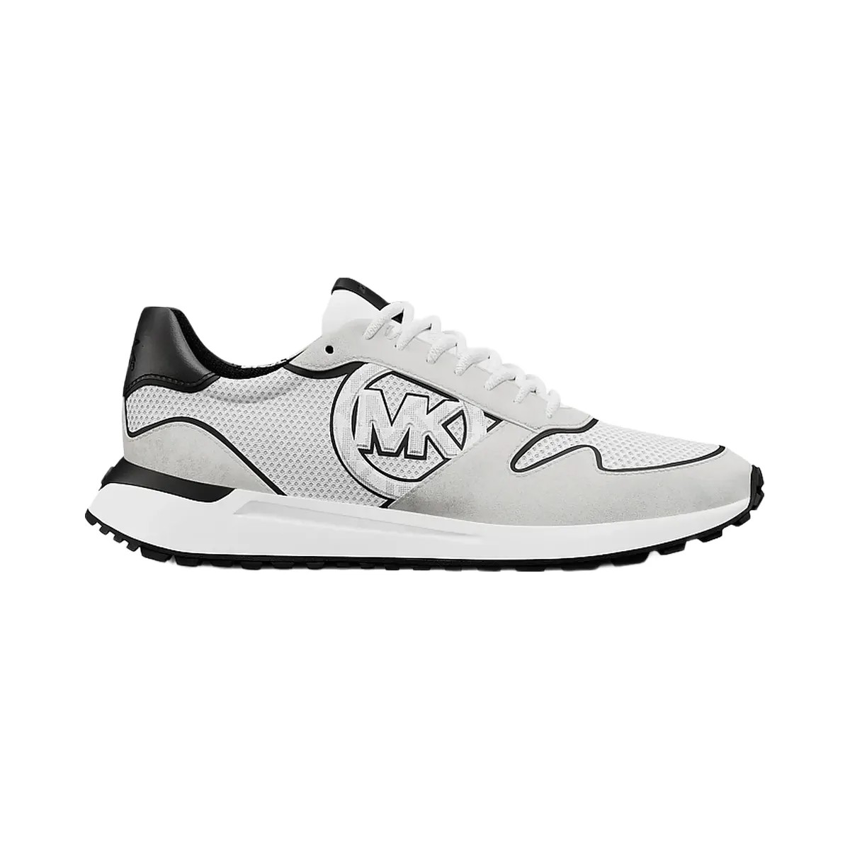 Michael Kors Dax Mixed-Media Trainer Bright Wht - HypeFly India View 2