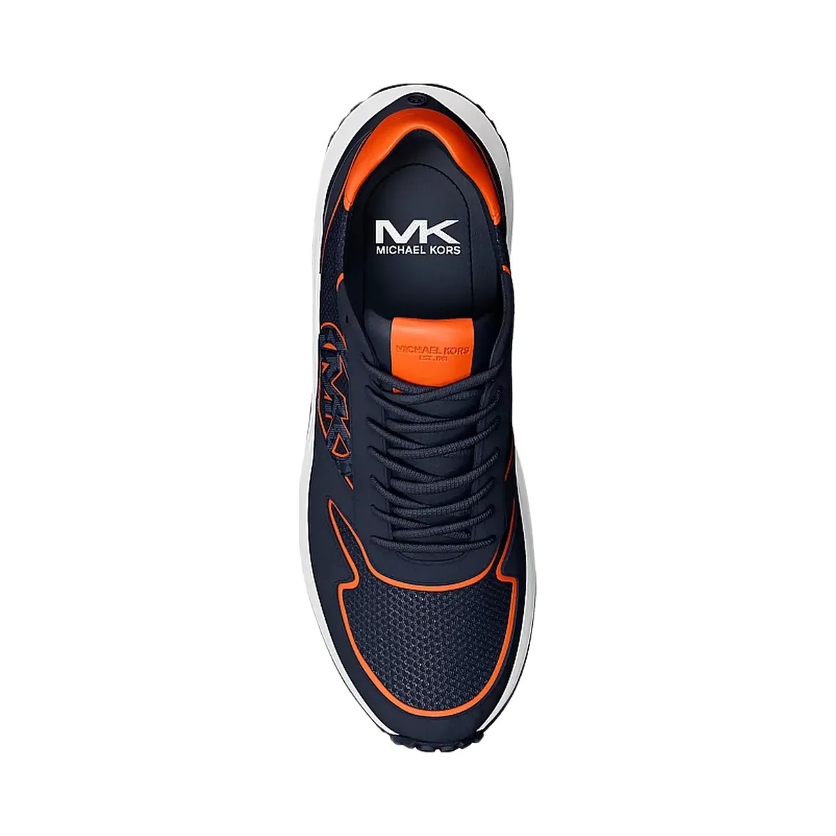 Michael Kors Dax Mixed-Media Trainer Navy - HypeFly India View 5