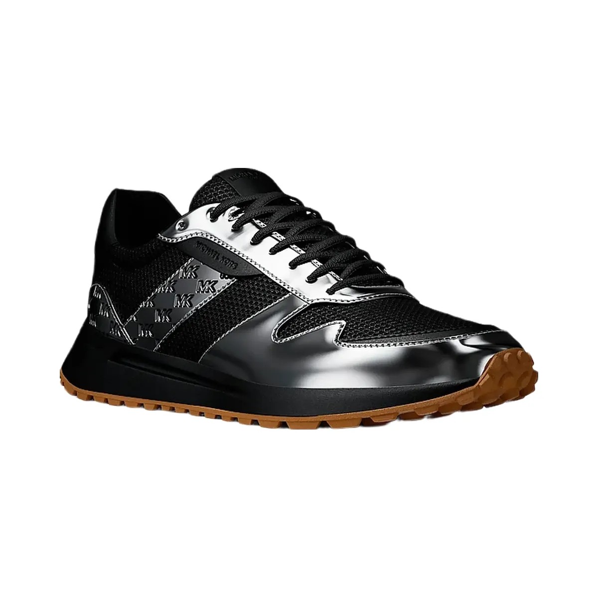 Michael Kors Dax Patent and Mesh Trainer Black - HypeFly India View 1