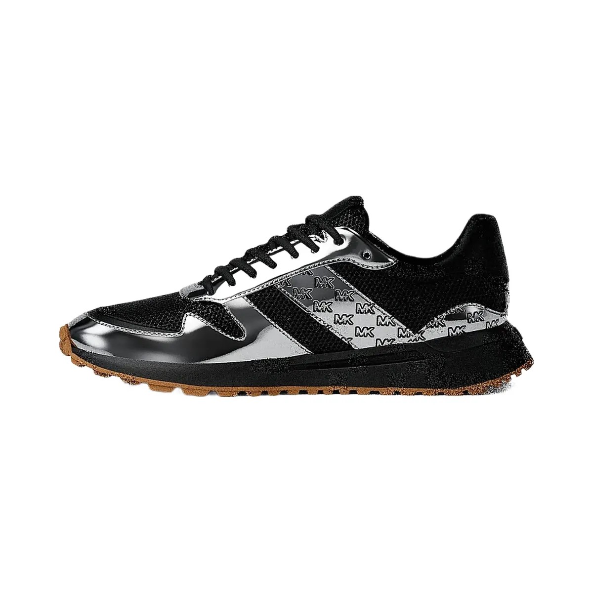 Michael Kors Dax Patent and Mesh Trainer Black - HypeFly India View 3