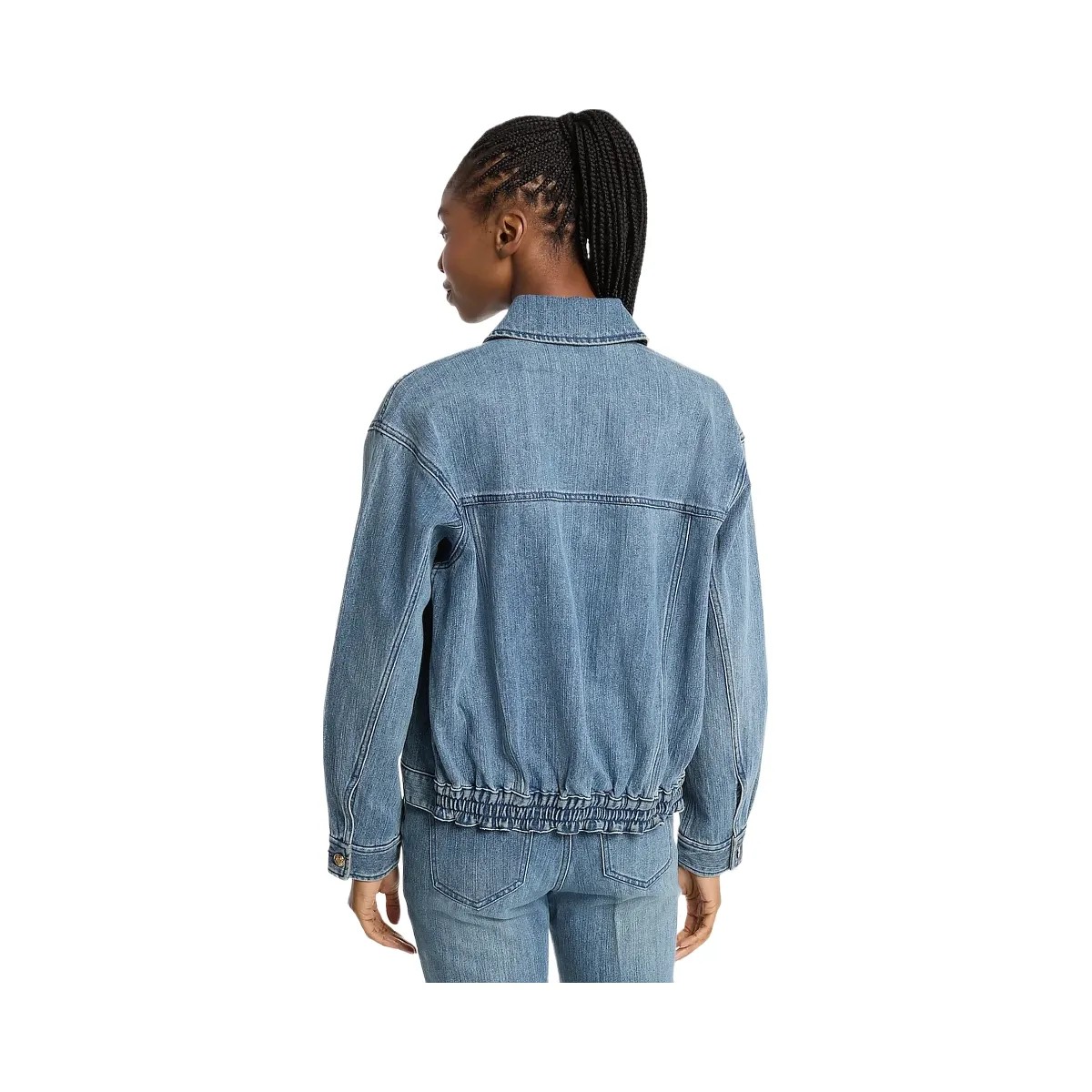 Michael Kors Denim Zip-Up Jacket Dusk Blue Wash - HypeFly India View 2