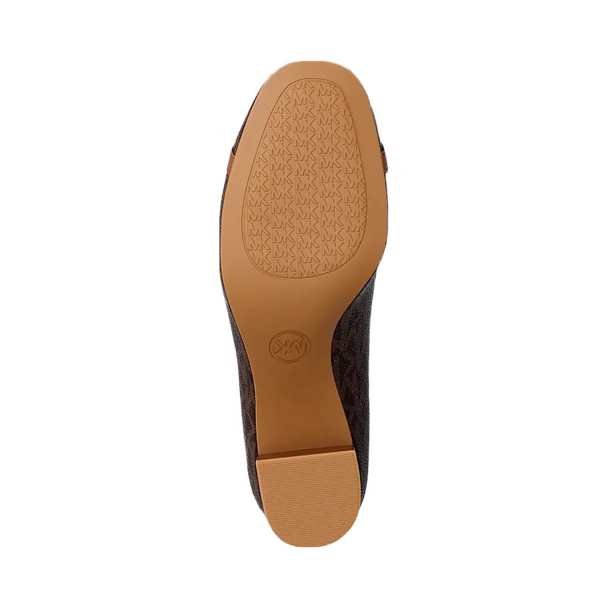 Michael Kors Dori Signature Logo Block Heel Pump Brown Multi - HypeFly India View 5