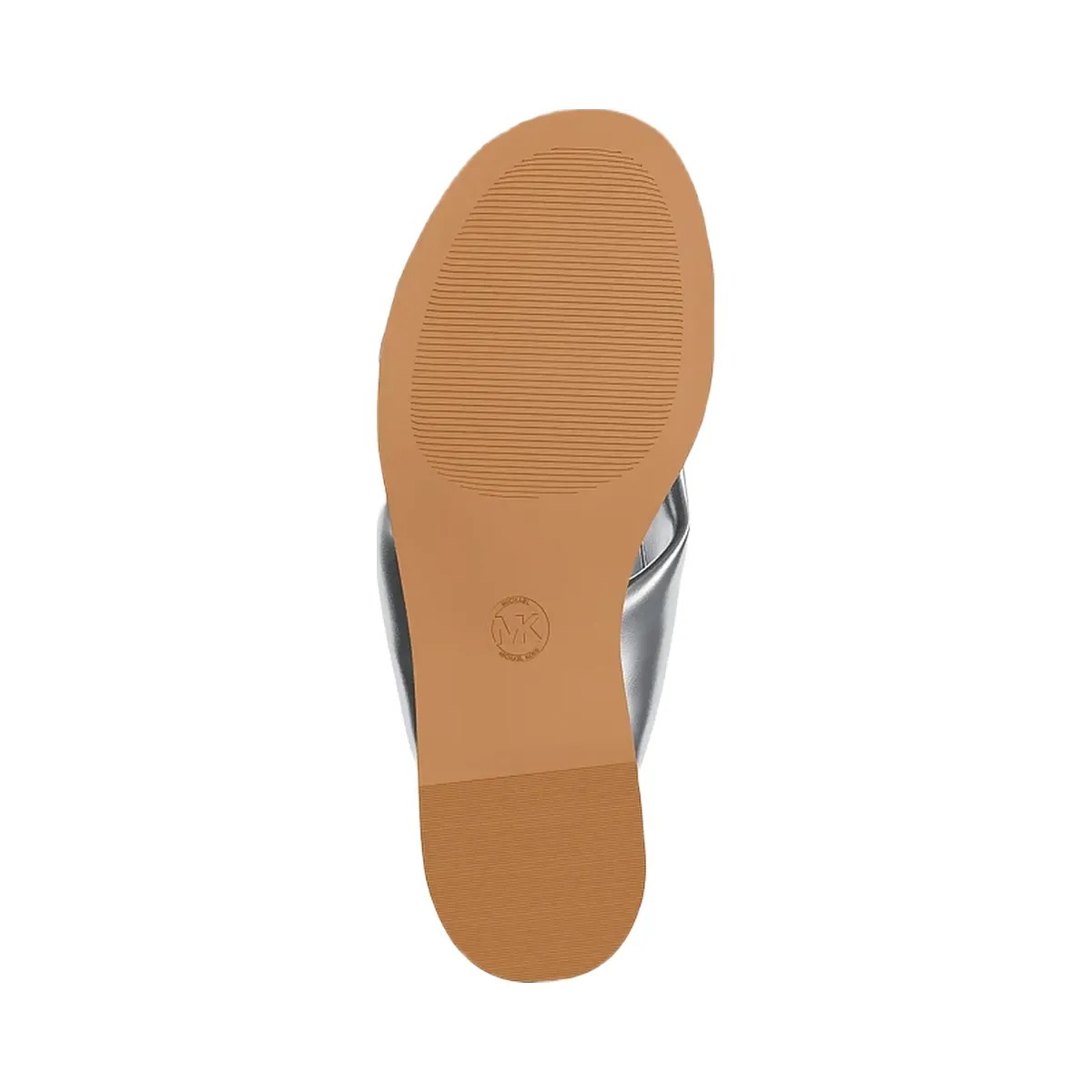 Michael Kors Elena Metallic Slide Sandal Silver - HypeFly India View 6