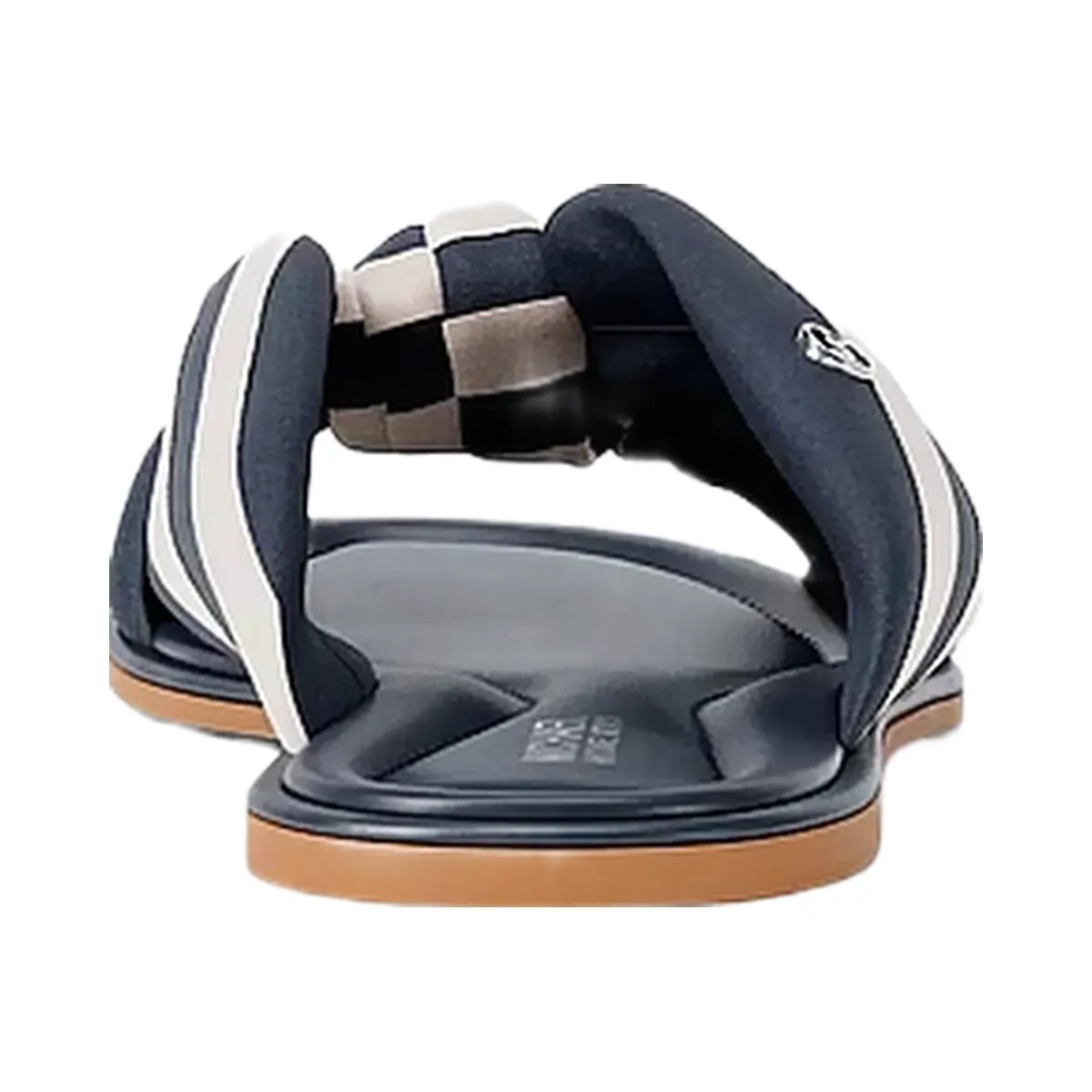 Michael Kors Elena Striped Linen Blend Slide Sandal Navy - HypeFly India View 4