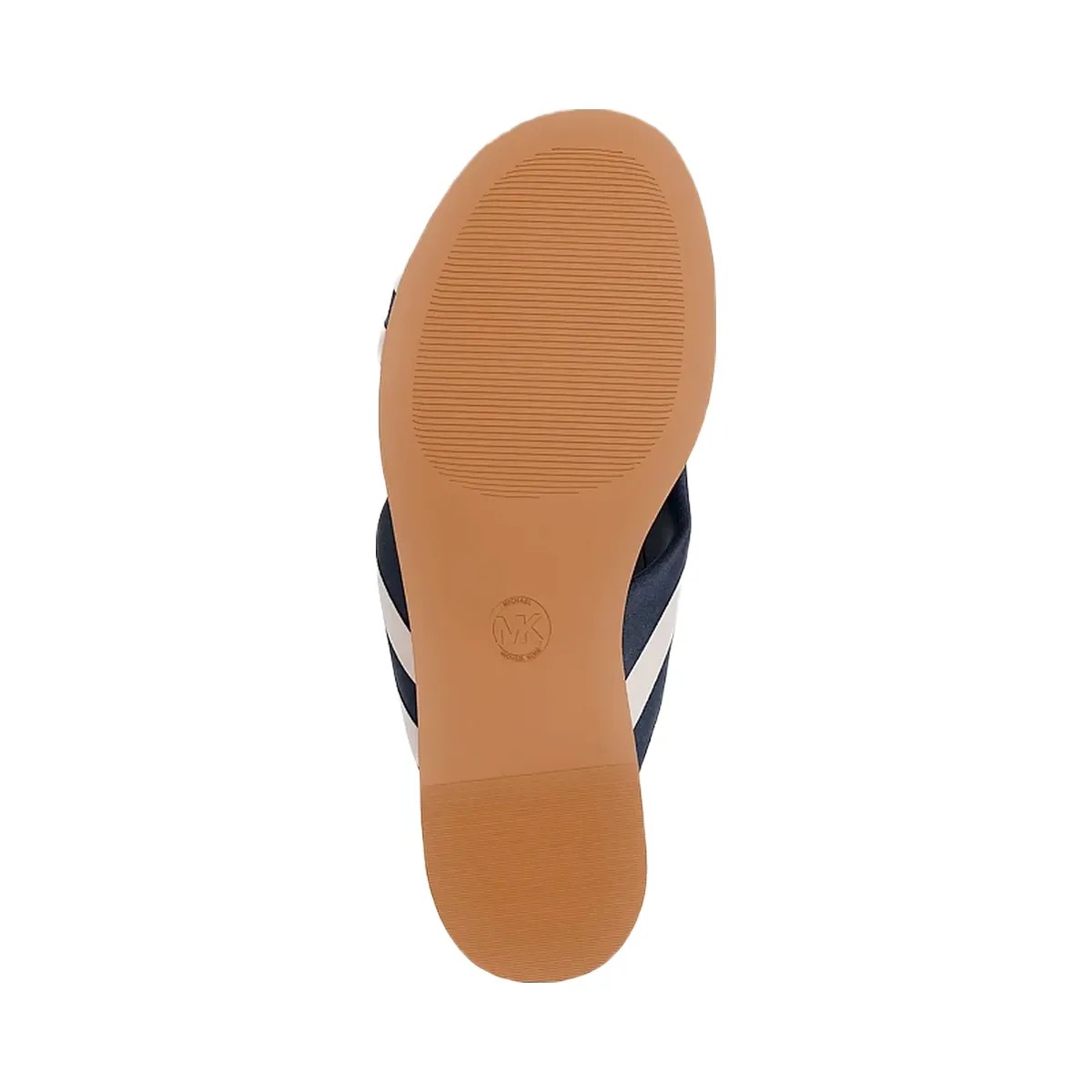 Michael Kors Elena Striped Linen Blend Slide Sandal Navy - HypeFly India View 6