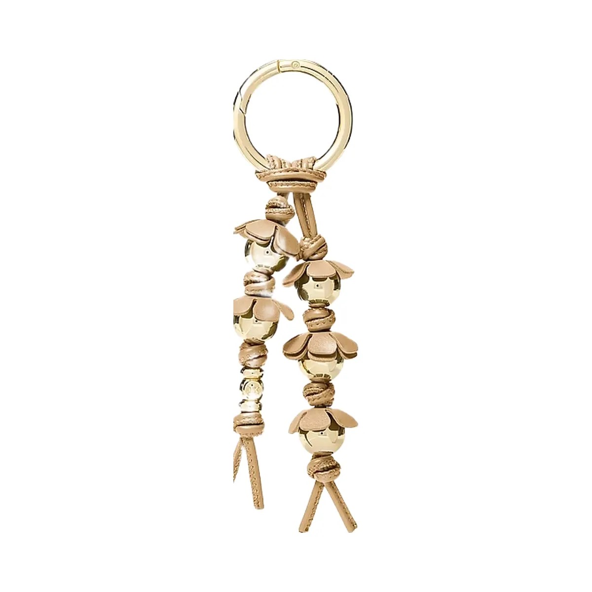 Michael Kors Embellished Floral Bag Charm Khaki - HypeFly India View 1