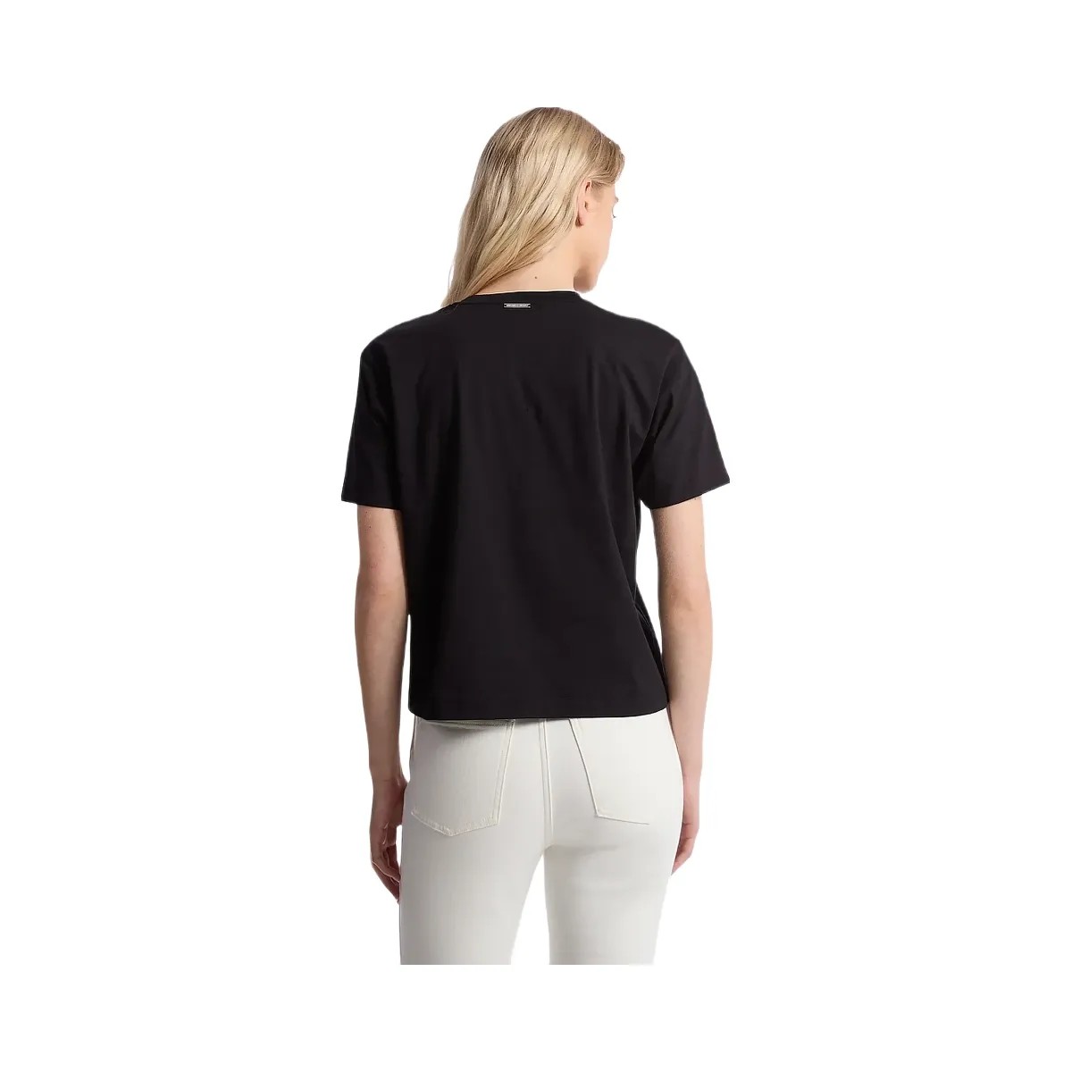 Michael Kors Embellished Logo Organic Cotton T-Shirt Black - HypeFly India View 2