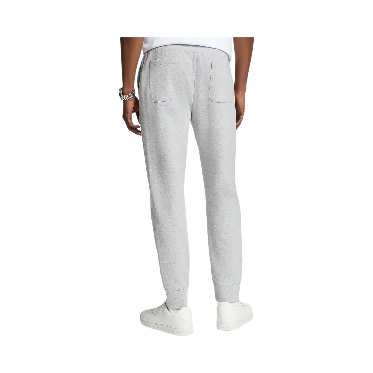 Michael Kors Embossed Logo Cotton Blend Joggers Heather Grey - HypeFly India View 2