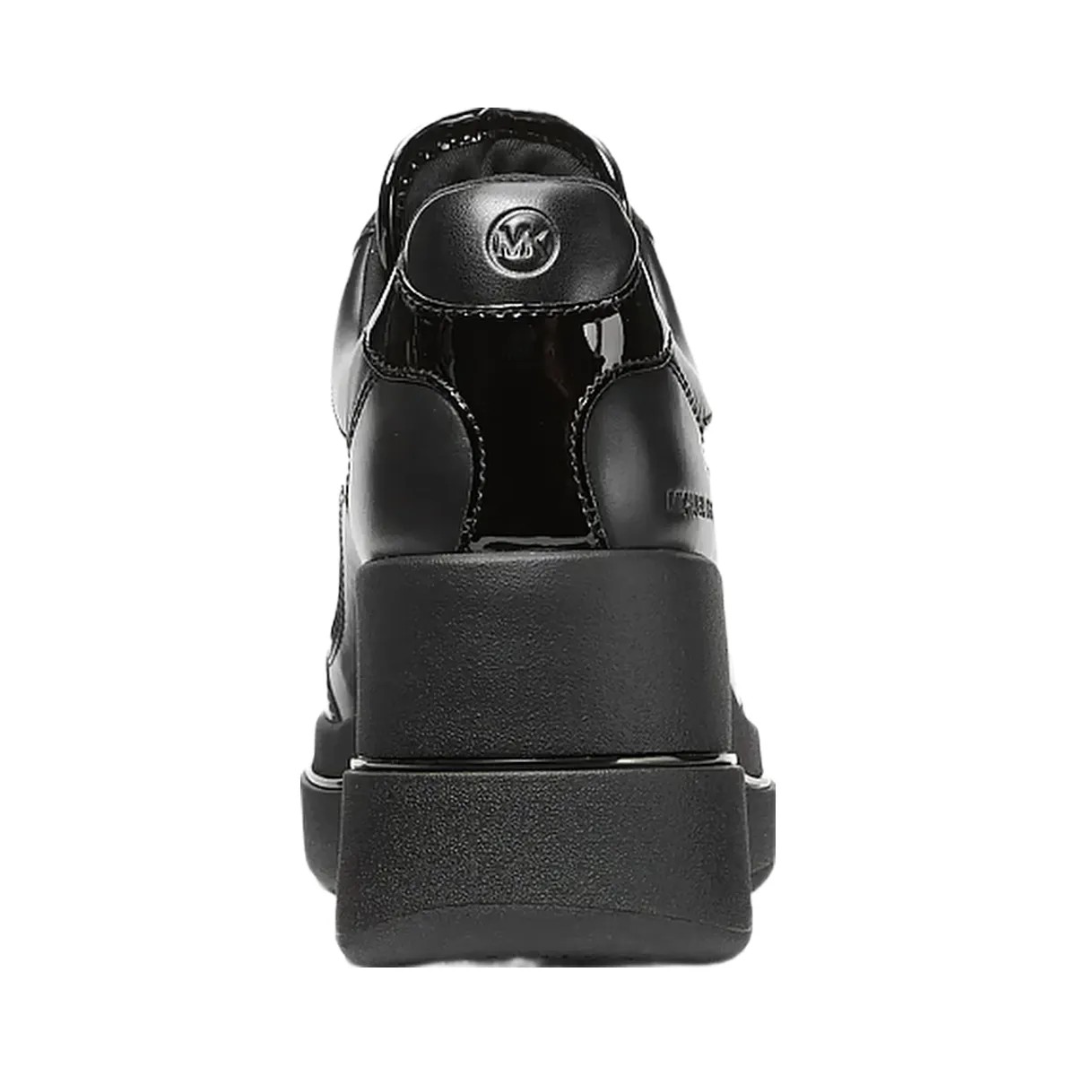 Michael Kors Emmy Leather and Mesh Wedge Trainer Black - HypeFly India View 3