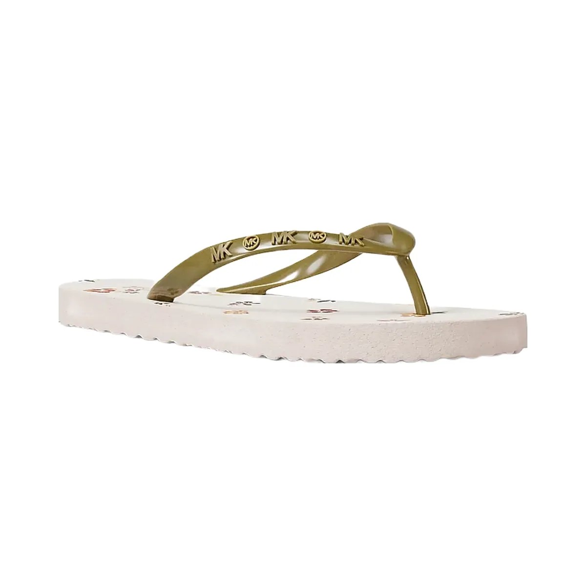 Michael Kors Floral Printed Flip Flop Cream Multi - HypeFly India View 1