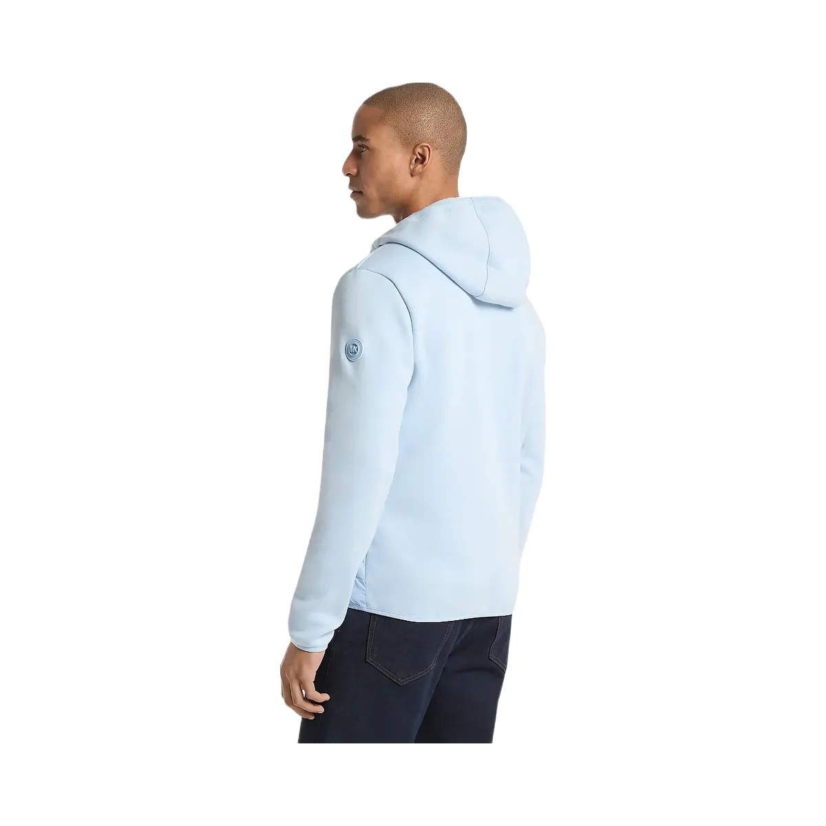 Michael Kors Galway Quilted Mixed-Media Jacket Pale Blue - HypeFly India View 2