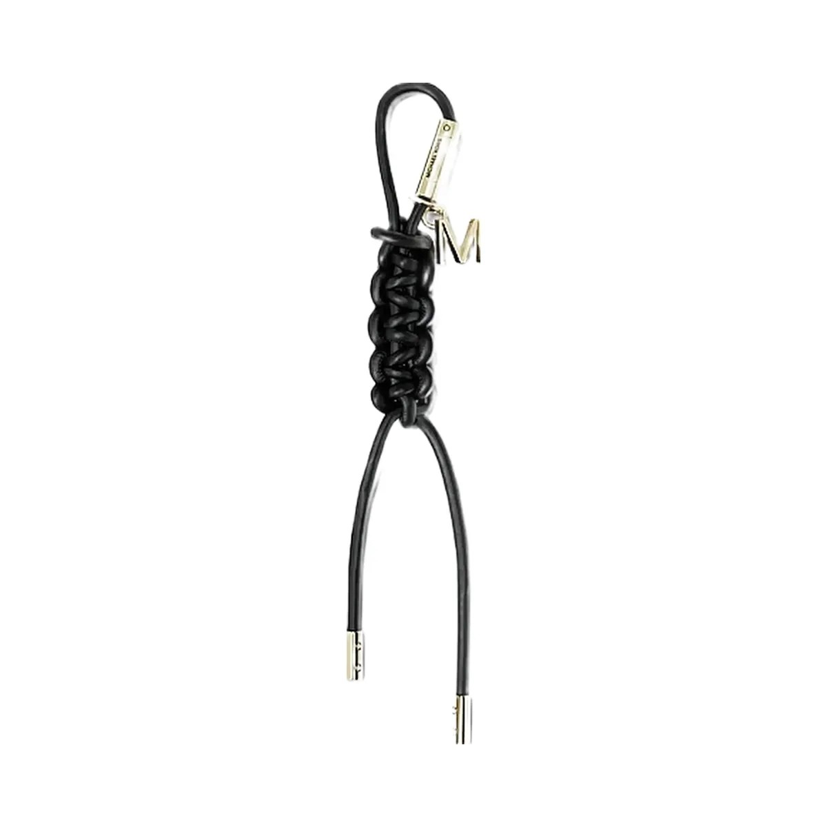 Michael Kors Gold-Tone and Braided Cord Bag Charm Black - HypeFly India View 3