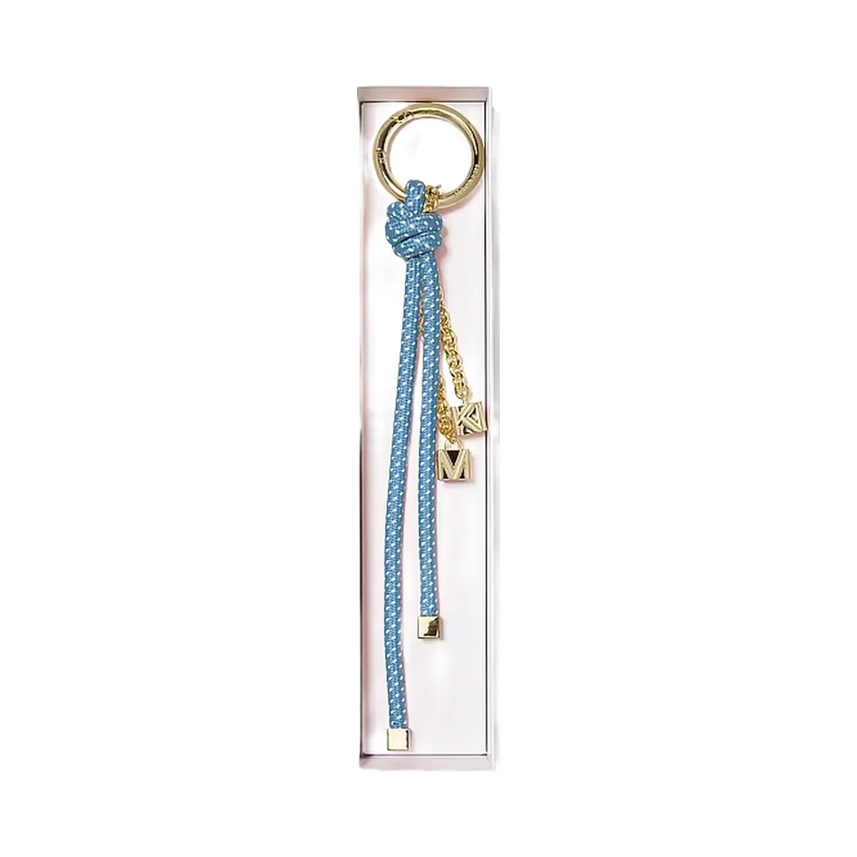 Michael Kors Gold-Tone and Speckled Cord Bag Charm Chambray - HypeFly India View 3