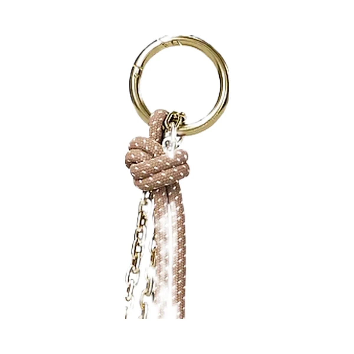 Michael Kors Gold-Tone and Speckled Cord Bag Charm Khaki - HypeFly India View 1