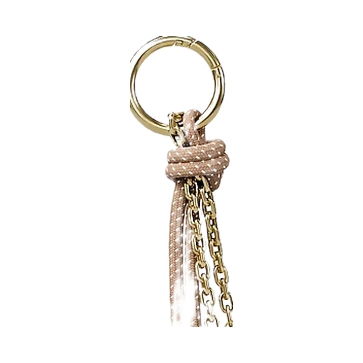 Michael Kors Gold-Tone and Speckled Cord Bag Charm Khaki - HypeFly India View 2