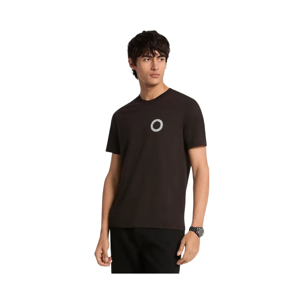 Michael Kors Graphic Logo Cotton T-Shirt Black - HypeFly India View 1